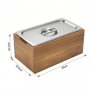 Eco-friendly Rust-Proof <strong>Wood</strong> Indoor/Outdoor Kitchen <strong>Compost</strong> Bin with Storage Portable Rectangular Food Waste Container - Product Image 3