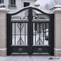 Portail Principal Moderne en Alliage d'Aluminium Écologique, Antirouille et Thermolaqué, Idéal pour Jardin et Clôture de Cour - Vente Chaude