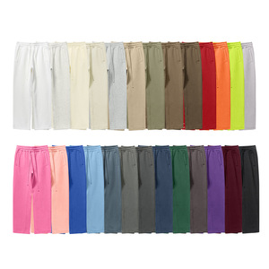 Joggers décontractés d'automne et d'hiver 345G pour hommes, pantalons de survêtement amples de couleur unie pour jeunes, pantalons droits épais doublés en polaire - Product Image 1