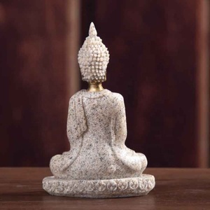 Buddha <span class=keywords><strong>Statue</strong></span> Meditating Seated Carving Figurine Resin Craft for Home Desktop Decoration Ornament - Product Image 3