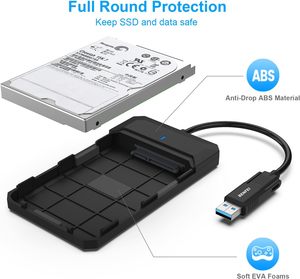 Benfei 2.5 Inch SATA Để USB Công Cụ Miễn Phí Bên Ngoài Ổ Cứng Bao Vây Loại C/A Để SATA Tương Thích Cho 2.5 Inch <span class=keywords><strong>SSD</strong></span> - Product Image 4