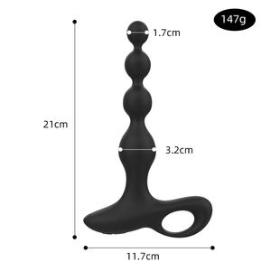 Pemijat Manik-Manik Anal Silikon, <span class=keywords><strong>Vibrator</strong></span> Anal Plug Isi Ulang USB, Mainan Seks <span class=keywords><strong>Gay</strong></span>, Penjualan Langsung Pabrik - Product Image 6