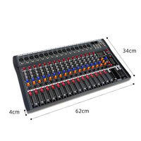 Console de mixage audio professionnelle DJ BT 16 canaux, contrôleur audio de studio, table de mixage sonore, console de mixage de scène