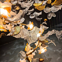 Lobby de l'hôtel Département des ventes Lobby Flower Branch Chandelier Restaurant Creative Luxury Art Lighting Customization