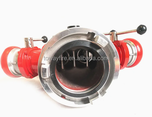 2 Yollu Y Tipi Yangın Söndürme Su Dağıtıcısı 3 Yollu 1.5" 2" 2.5" Giriş/Çıkış Stroz Kaplinli Su Bölücü, Kapatma Vanası ile - Product Image 3