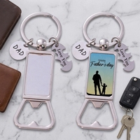 Vente en gros d'ouvre-bouteilles porte-clés vierges pour sublimation de logo DIY
