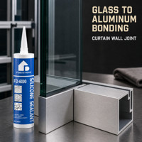FD-6000 Mastic silicone neutre à durcissement neutre, haute résistance d'adhérence pour le vitrage des murs rideaux