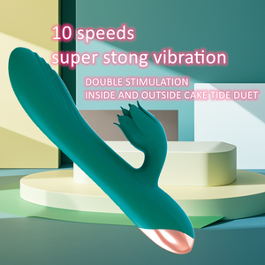 Vibrateur Lapin Point G pour Femmes, Stimulateur Double Clitoris et Tétons, Masseur Vaginal 2-en-1, Godemiché Masturbateur pour Jouets Sexuels Adultes - Product Image 5