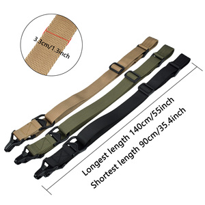 LAMBUL屋外メタルフック戦術的な2点スリングストラップスイベル長調整付き伝統的なスリングナイロン - Product Image 6