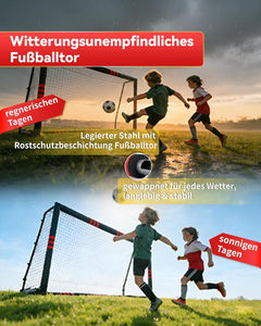 But <span class=keywords><strong>de</strong></span> football pour jardin - Cadre en acier <span class=keywords><strong>de</strong></span> 32 mm et rembourrage EPE, ensemble <span class=keywords><strong>de</strong></span> buts résistant aux intempéries avec filet PE 33 couches et ancre au sol en U - Product Image 1