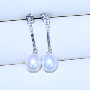 Mode natürliche Süßwasser Perle Ohrring Tropfen Ohrring Ohr stecker 8mm Tropfen 3A Grade Real Pearl Fine Jewelry - Product Image 3