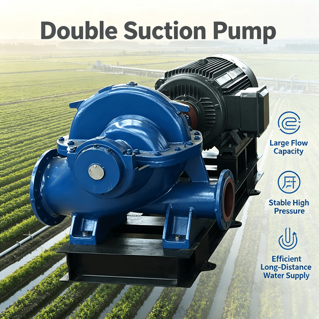 High Efficiency  Large Flow  Centrifugal  Water Pump Irrigation Farmland 8 6 10 Inch Double Suction Pump for Agriculture