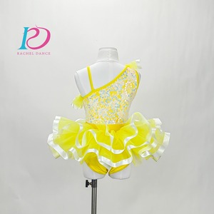 Vestito con paillettes vestito da Baby Show per bambini vestito da principessa con paillettes girasole Costume - Product Image 3