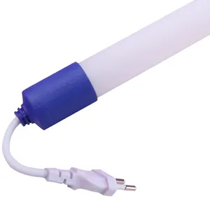 Tubo de luz led colorido t8, luz rgb estática de 9W, 2 pies, 600mm, t8, PC, con enchufe de la UE, IP65, t8, resistente al agua