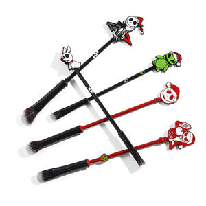 5 uds pesadilla antes de Navidad juego de brochas de <span class=keywords><strong>maquillaje</strong></span> <span class=keywords><strong>esqueleto</strong></span> Halloween juego de brochas de sombra de ojos regalos de Halloween brocha de <span class=keywords><strong>maquillaje</strong></span> de Metal - Product Image 2