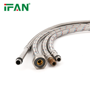 Tuyau métallique tressé en acier inoxydable <span class=keywords><strong>flexible</strong></span> résistant aux hautes températures IFAN 30-60 cm pour robinets/douches sanitaires - Product Image 5