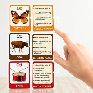 KIDOGEN ABC en 26 Tarjetas de Memoria Flash de Acción para Niños |   Tarjetas de aprendizaje del alfabeto de la A a la Z con imágenes y palabras |   Educativo para Preescolar y Jardín de Infancia - Product Image 4
