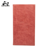 Couverture de menu de restaurant en cuir PU écologique personnalisée avec logo, grande taille, style couverture de livre, format A4/A5, pour bars