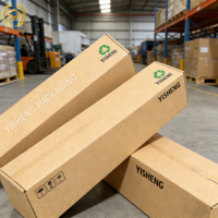 Boîte en carton ondulé longue et rectangulaire pour l'emballage logistique, taille personnalisée, imperméable, écologique, fabriquée en usine