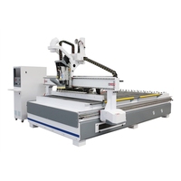 Machine de routeur CNC de nidification de changement d'outil automatique ATC 2030 pour la coupe et la gravure de feuilles de meubles en bois avec poussoir pour le matériel