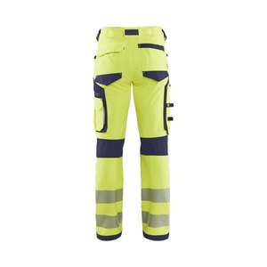BLAKLADER - 119716423389D100 Pantalon haute visibilité extensible dans les 4 sens sans poches à clous Jaune/Bleu marine HI-VIS WORKWEAR - Product Image 2