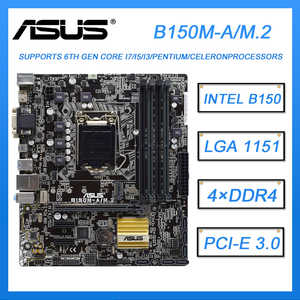 เมนบอร์ด <span class=keywords><strong>ASUS</strong></span> B150M-A/M.2 LGA 1151,เมนบอร์ด DDR4 Intel B150เมนบอร์ด64GB USB 3.0 VGA HD-MI Micro ATX สำหรับ Core <span class=keywords><strong>I3</strong></span>-6300T ซีพียู - Product Image 6