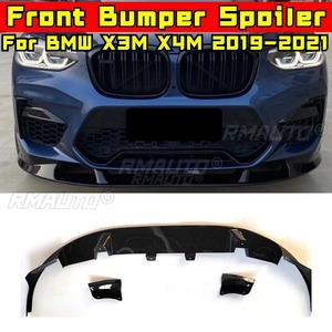 ลิ้นกันชนหน้ารถยนต์ สีดำเงา สำหรับตกแต่ง BMW X3M X4M F97 F98 ปี 2019-2021 อุปกรณ์ตกแต่งรถยนต์ - Product Image 2