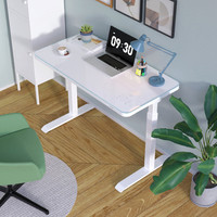 Avec tiroir caché enfants verrouillage chargement sans fil port USB table en verre bureau debout