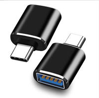 Adaptateur OTG USB-C vers USB 3.0 en alliage d'aluminium noir, convertisseur Type-C mâle vers USB-A femelle pour ordinateur portable et téléphone portable, neuf