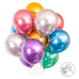 Factory Direct Selling 12'' 100% Latex Single <b>Balloon</b> Standard Pastel Chrome Metallic Color Eco-friendly Glossy Easter - Product Image 1