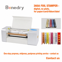 Máquina Automática de Estampado en Caliente Bonedry 360A, Impresora Plana de 200dpi sin Placas para Papel, Tarjetas, Cintas y Etiquetas, Suministro de Fábrica