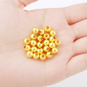 JD GEMS Wholesale 18K <strong>Gold</strong> Plated Copper Spacer <strong>Beads</strong> Durable Round <strong>Beads</strong> for Bracelet Necklace <strong>Design</strong> in Stock - Product Image 5