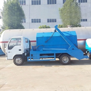 รถบรรทุก ISUZU ELF 4X2 แบบไฮดรอลิกฮุคลิฟท์ สำหรับขนส่งตู้คอนเทนเนอร์ขยะและการทำความสะอาดเมืองอัจฉริยะ  ลดราคาพิเศษ - Product Image 3
