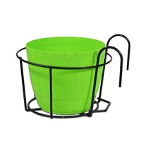 Dekorasi Balkon Taman Rumah Gantungan Tanaman Indoor Outdoor Pot Gantung Bentuk Bulat Keranjang Kawat Logam Pot Bunga Buatan Cina