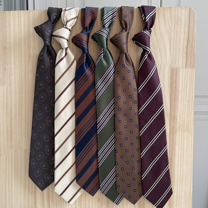<span class=keywords><strong>Corbata</strong></span> de cuello con estampado personalizado británico de boda Retro coreana, ropa Formal de 8CM, corbatas de negocios profesionales para hombres a rayas - Product Image 4