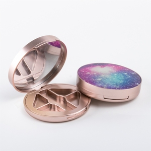 Conteneur de poudre pressée en plastique 5 couleurs <span class=keywords><strong>Palette</strong></span> de maquillage en or <span class=keywords><strong>rose</strong></span> étui de fond de teint <span class=keywords><strong>Palette</strong></span> de fard à paupières vide - Product Image 2