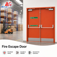 Porte coupe-feu battante en acier, isolée au perlite, haute isolation thermique, pour écoles et hôtels