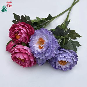 Flores Artificiales de Peonía Tianzi, Decoración Realista de Seda para Bodas - Product Image 2