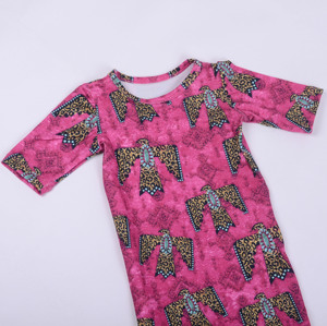 Al por mayor, Bata de bebé recién nacido de 230g, con estampado por sublimación de vaca, puños plegables, tipo pelele, de manga larga, de Spandex y Algodón Orgánico - Product Image 3
