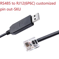 Cable de Puerto Serie RS232 RS485 TTL232 USB a RJ12 6P6C de 1 m, Cable de Actualización de Firmware