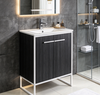 Meubles-lavabos contemporains autoportants au design moderne pour salle de bain