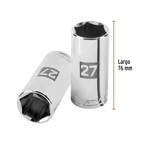 BOX 6 Douille longue de 27 mm, 6 points, entraînement 1/2 pouce, TRUPER - Product Image 3