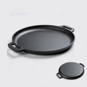 14" Round Pre-Seasoned Cast-Iron Griddle/Pizza Pan