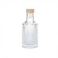 Bouteille de vin à base large de 250 ml, transparente, protectrice, pour cosmétiques, aromathérapie, décoration