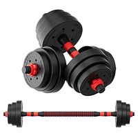 Paire d'haltères réglables pour hommes et femmes, équipement de fitness à domicile, ensemble de barres avec revêtement en caoutchouc pour les entraînements en salle de sport