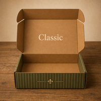 Boîtes en papier kraft écologiques personnalisées pour robes, chaussettes et fourrures - Boîtes d'emballage pliables OEM pour petites entreprises - Boîte d'expédition