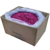 20 kg de Perles de Cire Dure Rouge Violet Royal Sans Colophane, Effet Scintillant, en Carton, pour Soin d'Épilation en Salon, OEM Marque Privée