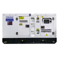 Groupe électrogène diesel silencieux triphasé 50 kVA, moteur Perkins sans balais, refroidissement par eau, 50/60 Hz, 1800 tr/min, 380 V, fabriqué à Guangzhou