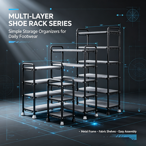 Multi‑Tier Simple <b>Shoe</b> Rack Freestanding <b>Shoe</b> <b>Storage</b> Shelf For <b>Entryway</b> Hallway Home Organization - Product Image 2