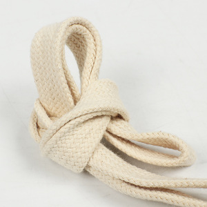 Factory China Manufacturer Solid Color Braid Cotton Rope cotton shoelaces hollow flat rope for hoodie drawstring cord 3mm4mm5mm